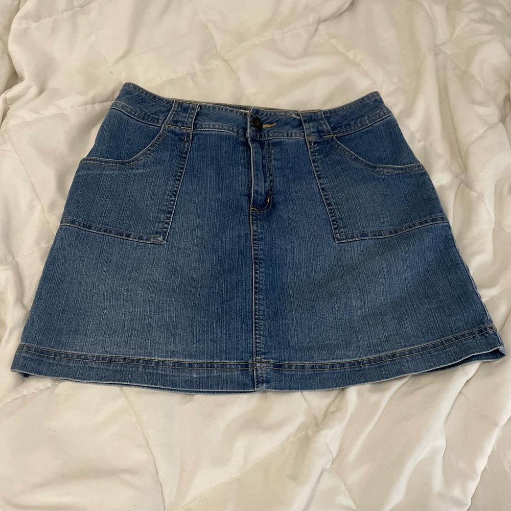 St. John's Bay Blue Denim Mini Skirt